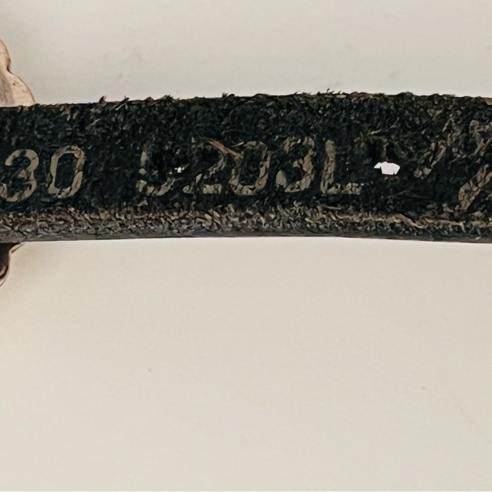 Southwest Slide Black Silver Concho 2"H x 3"W Belt Adjustable Leather S 30" - Picture 12 of 14